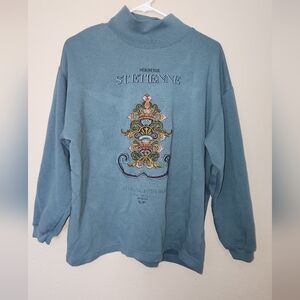 Express Vintage Embroidered Pullover Sweatshirt Size Medium